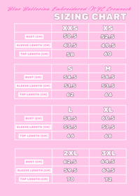 Blue Ballerina Embroidered NYC Crewneck