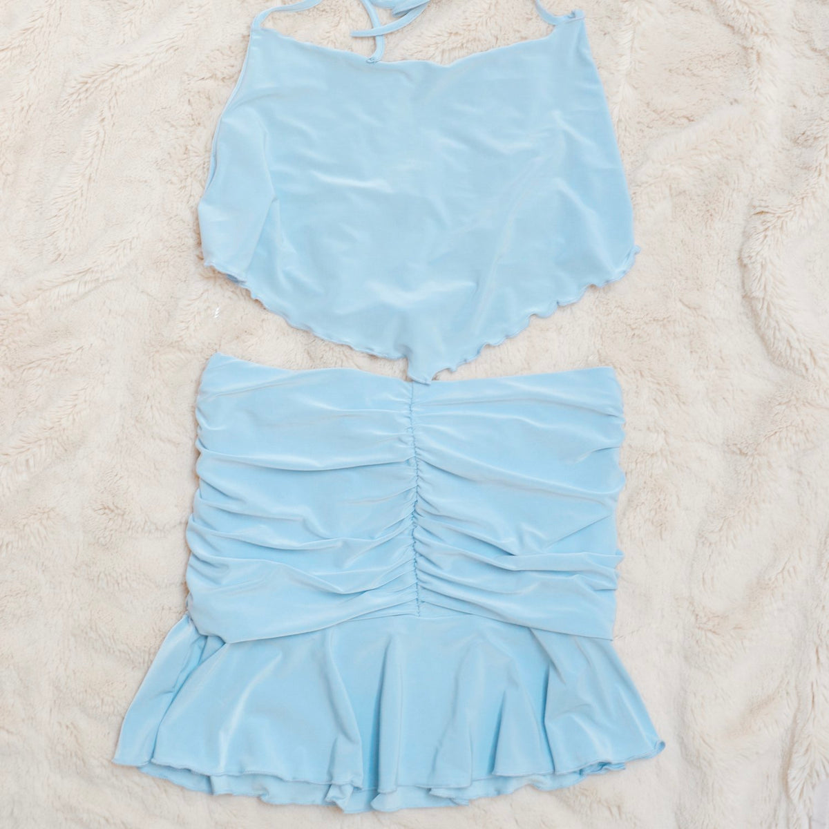 Gisel Blue Skirt Set