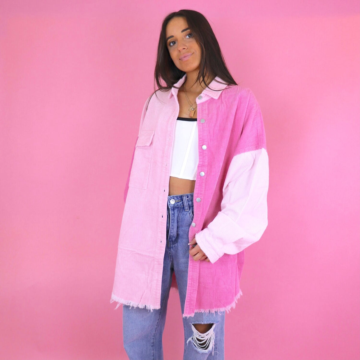 Pink Candy Two Toned Jacket