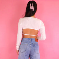 Into You White Long Sleeve Top