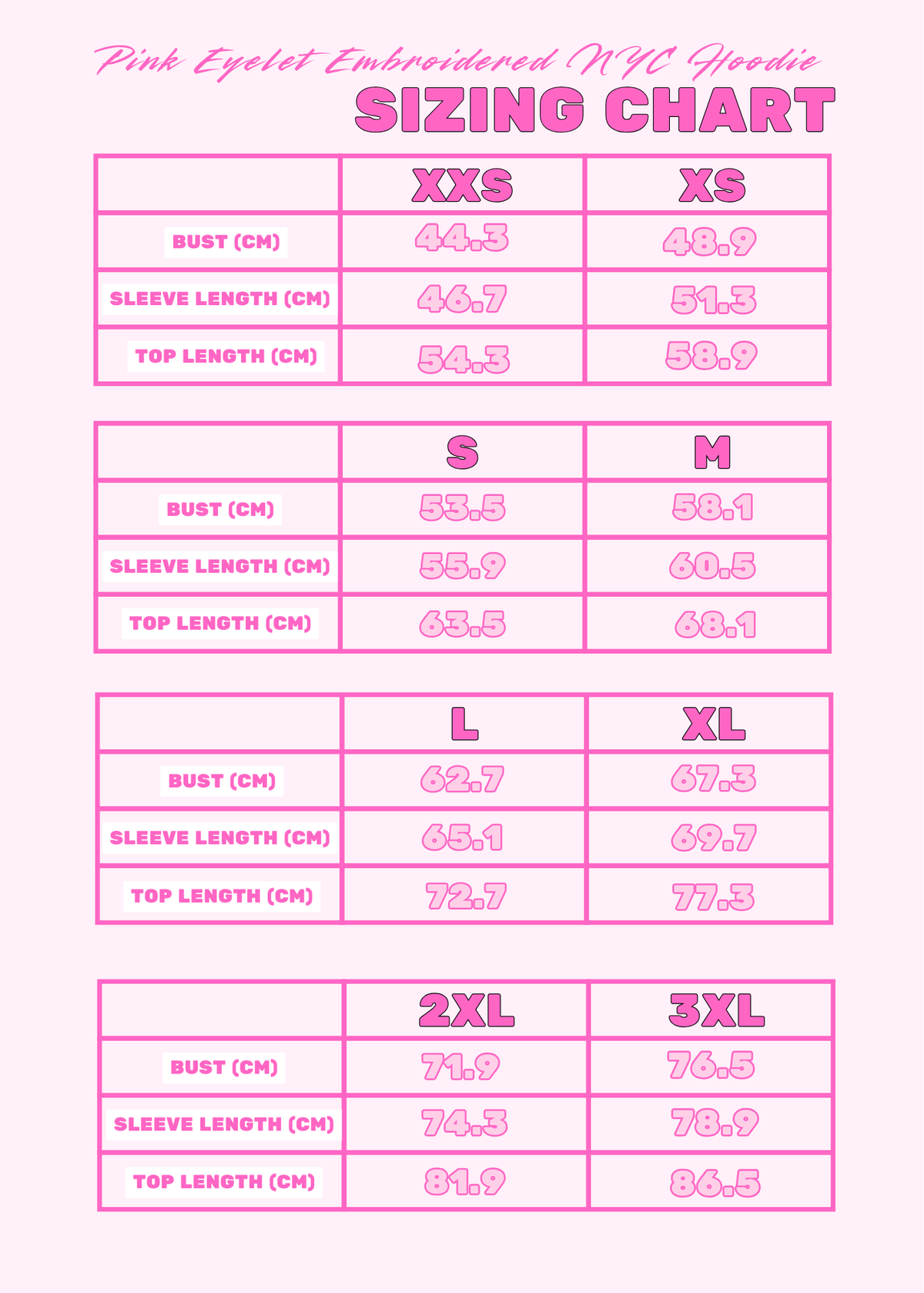 Pink Eyelet Embroidered NYC Hoodie