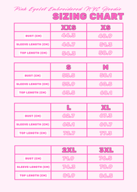 Pink Eyelet Embroidered NYC Hoodie