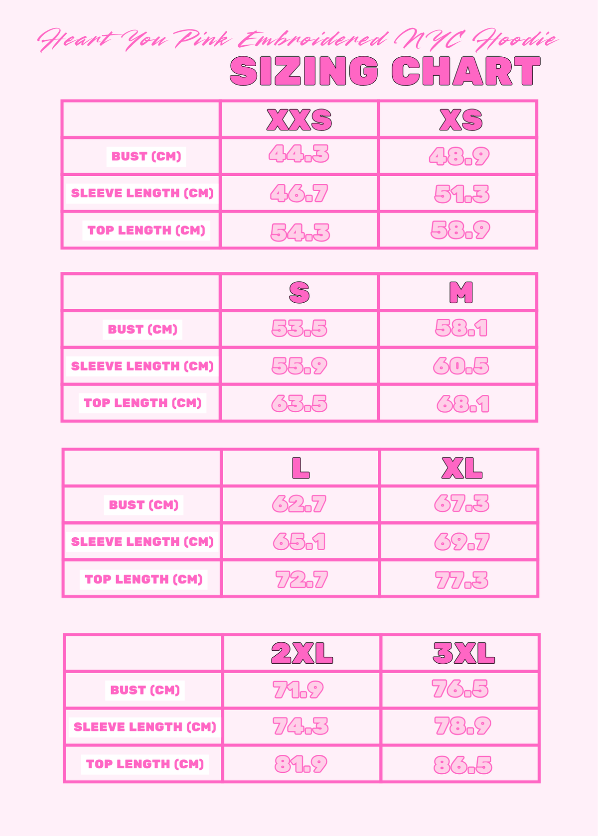 Preorder: Heart You Pink Embroidered NYC Hoodie