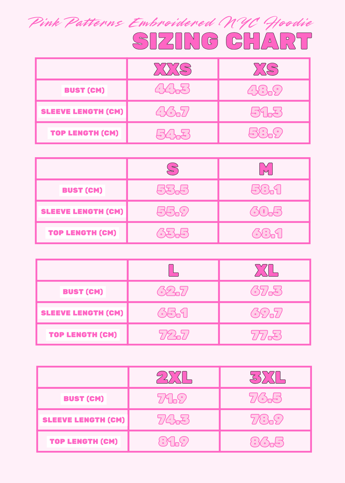 Pink Patterns Embroidered NYC Hoodie