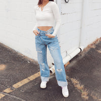 Olivia Asymmetrical Jeans