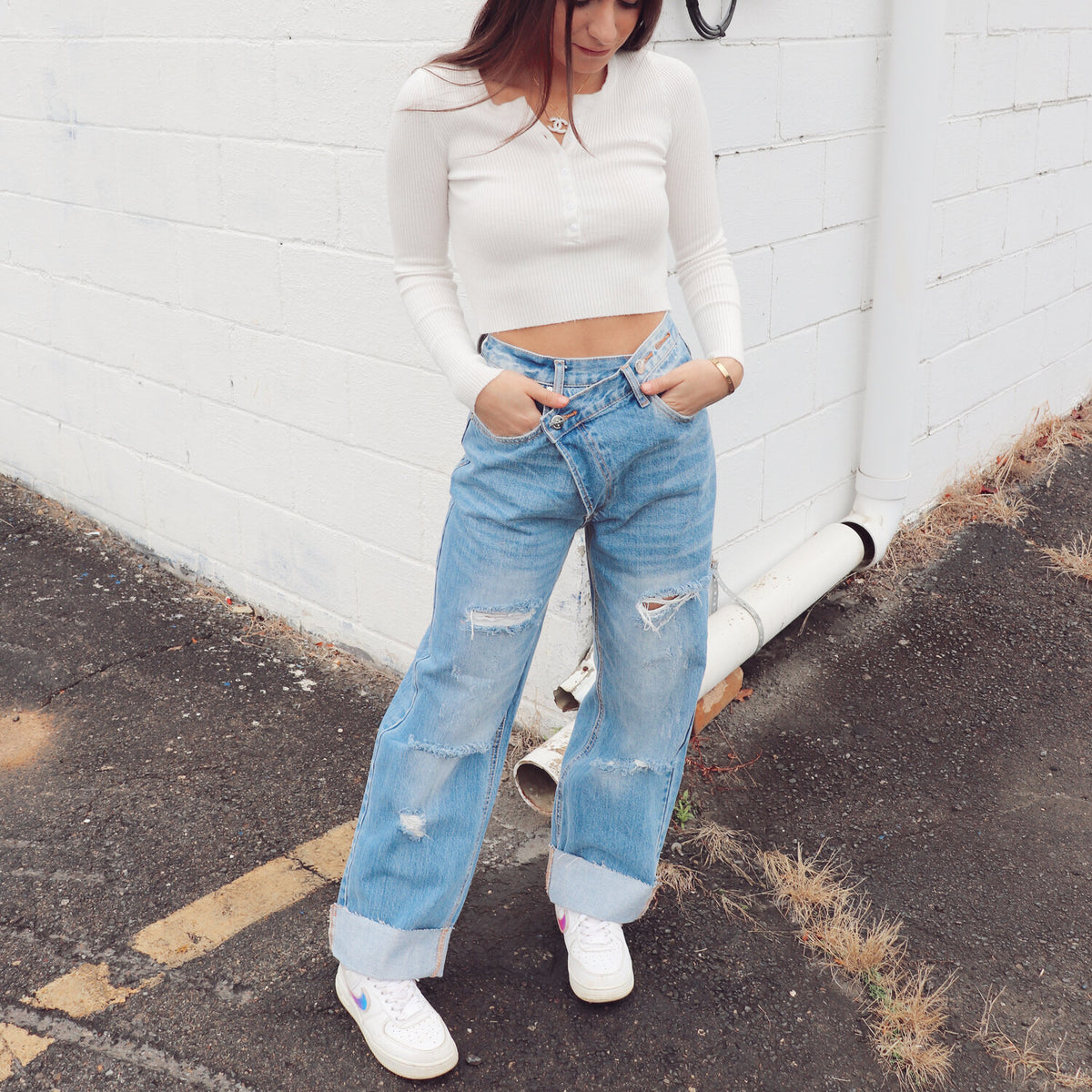 Olivia Asymmetrical Jeans