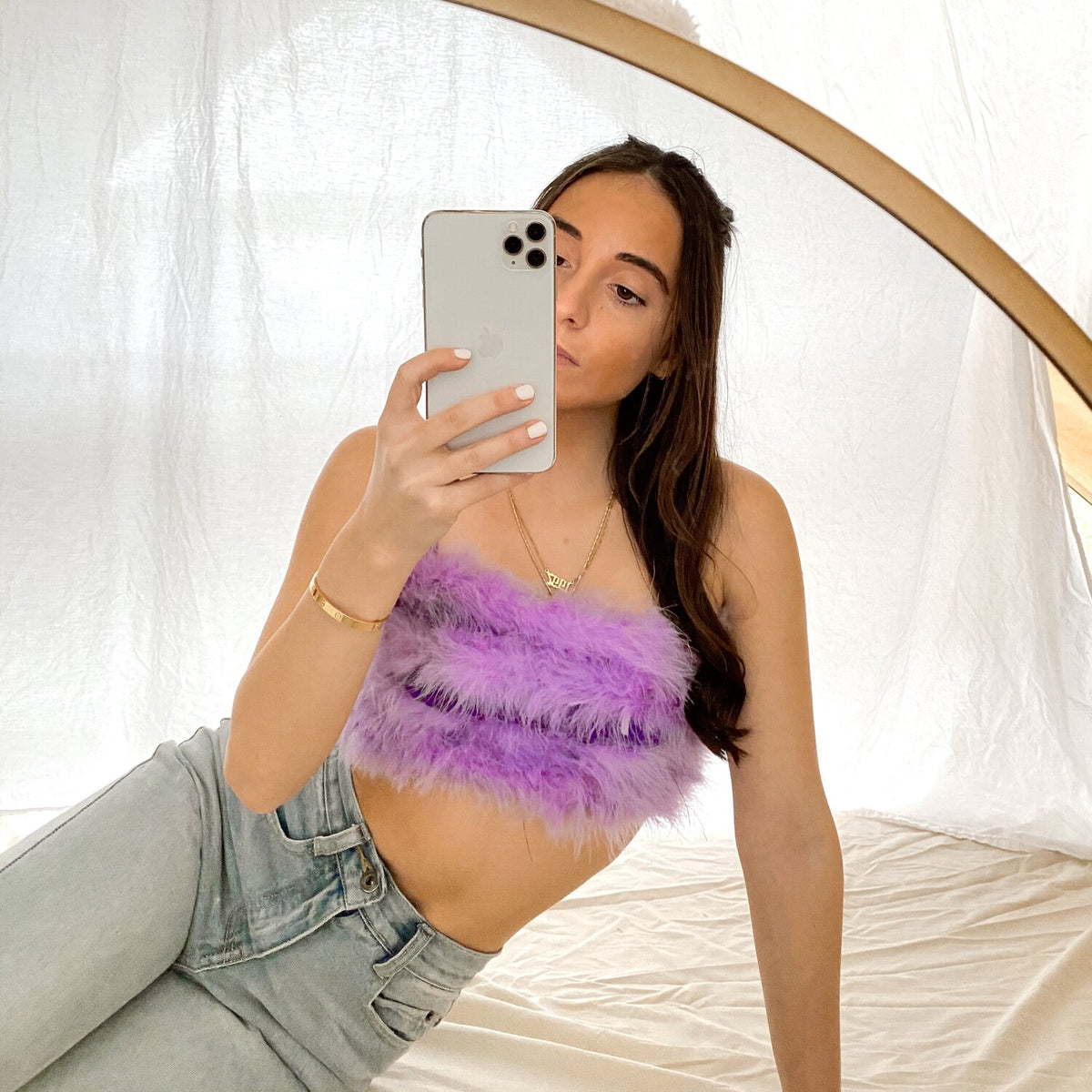 Flamingo Fluff Purple Top