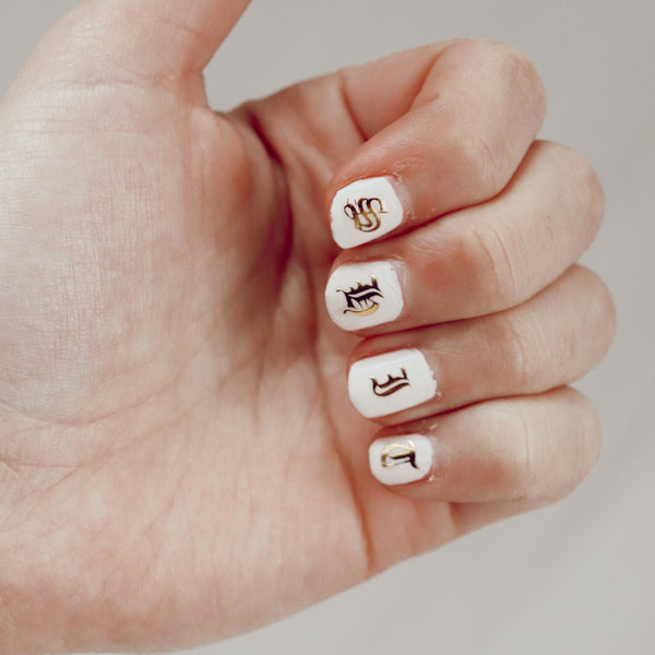Old English Nail Stickers