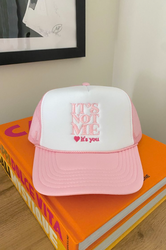 It's Not Me Pink Trucker Hat
