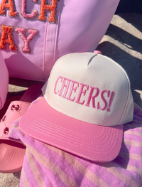 Cheers Pink Embroidered Hat