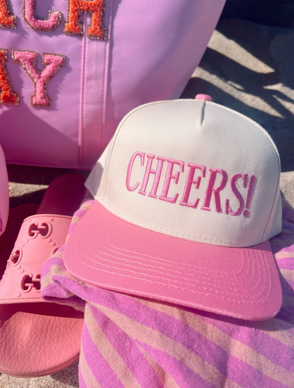 Cheers Pink Embroidered Hat