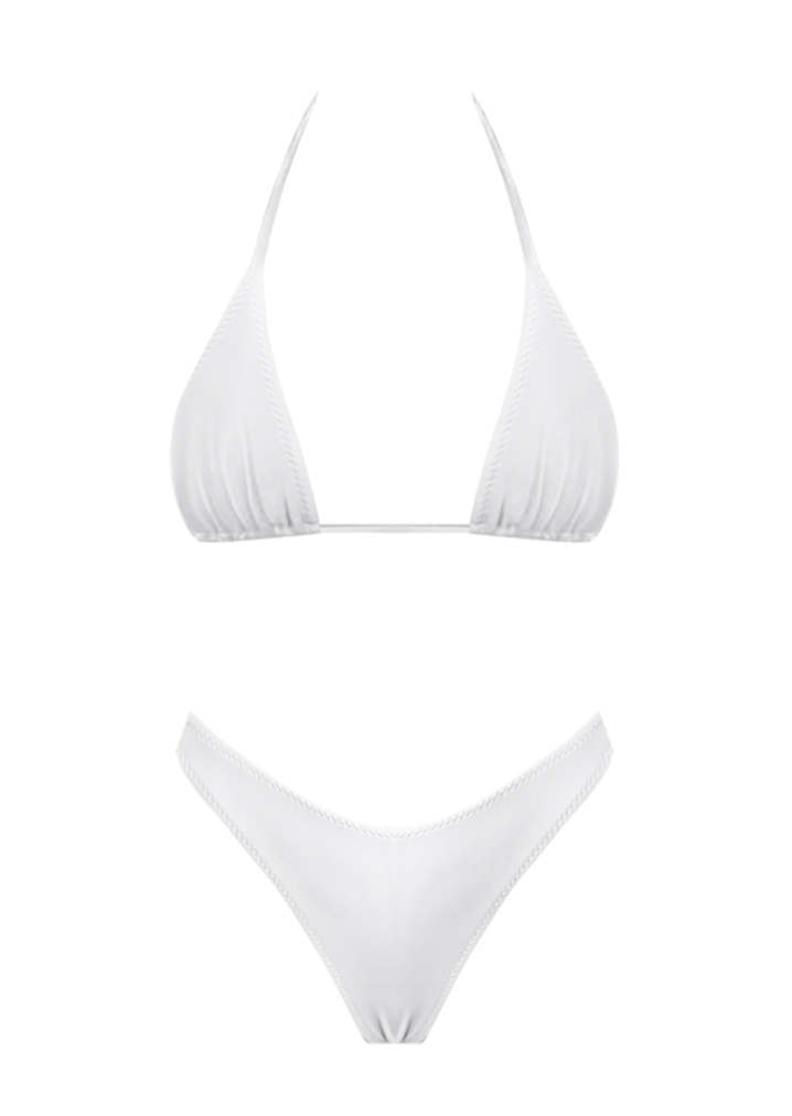 Gabby White String Bikini Set