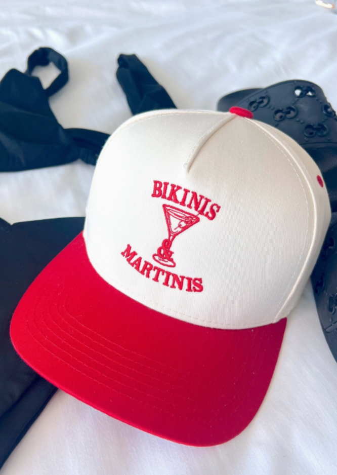 Bikinis and Martinis Red Trucker Hat