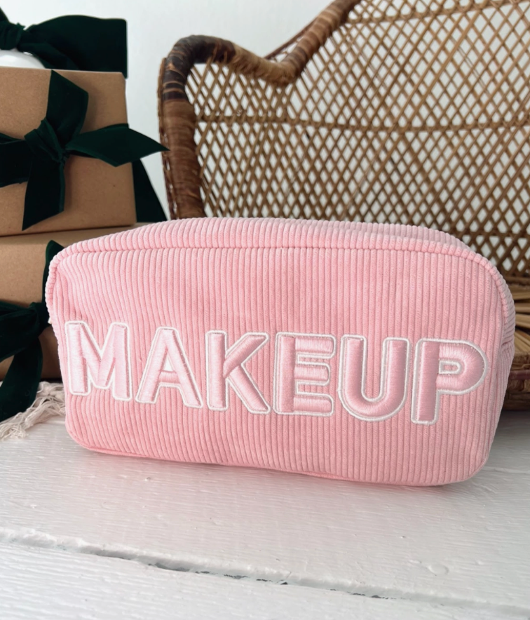 Makeup Pink Corduroy Bag