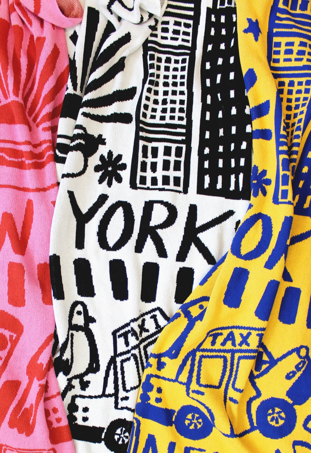 White New York Knit Blanket