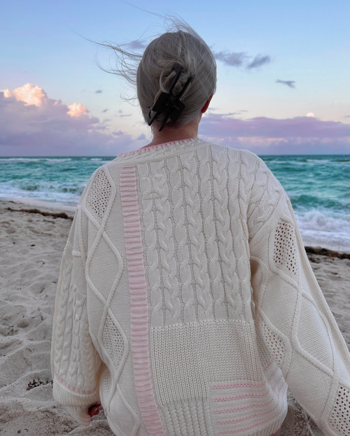 Pink Sprinkle Multi-Stitch Sweater