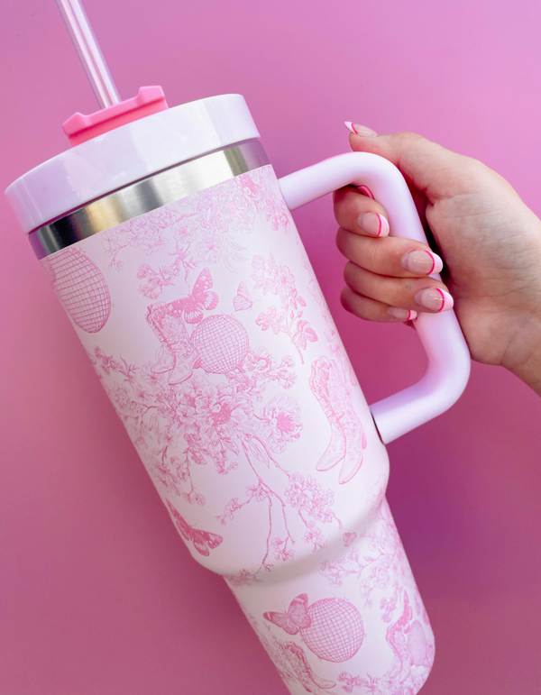 Pink Disco Cowgirl Tumbler