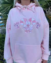 Candy Cane Wonderland Pink Hoodie