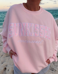 Sunkissed Pink Striped Crewneck