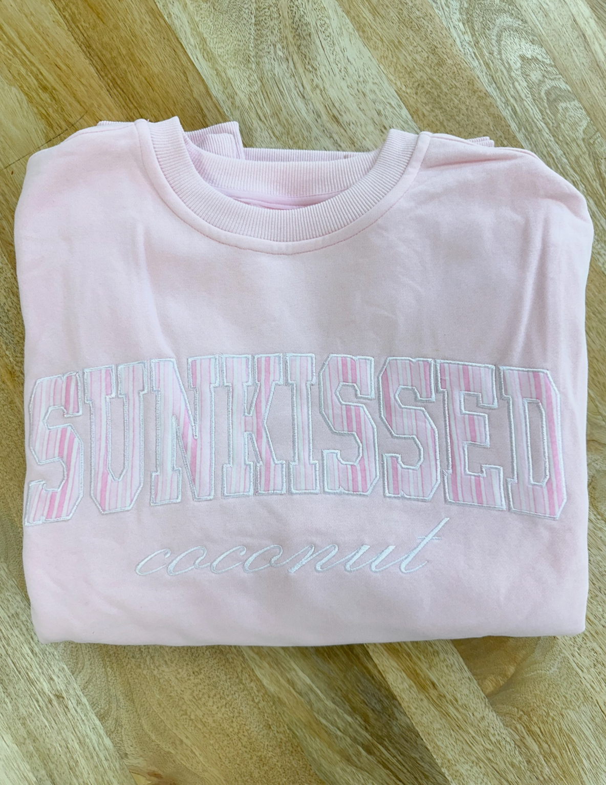 Sunkissed Pink Striped Crewneck