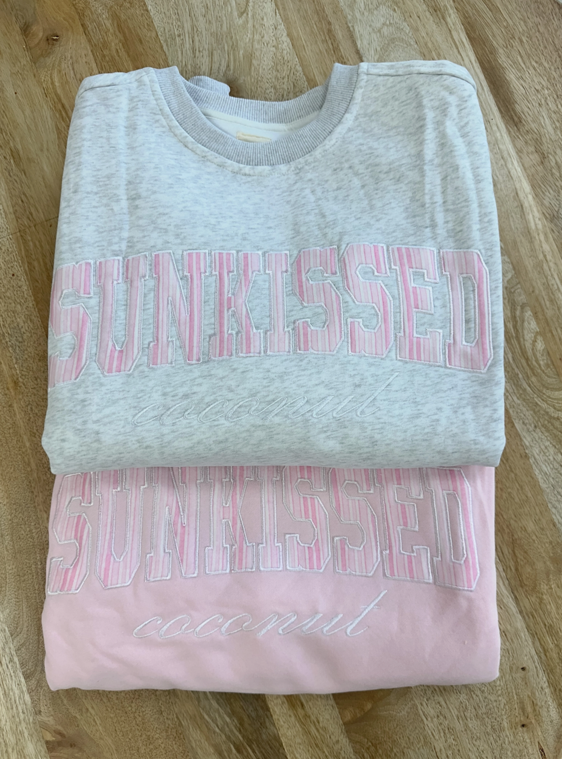 Sunkissed Pink Striped Crewneck