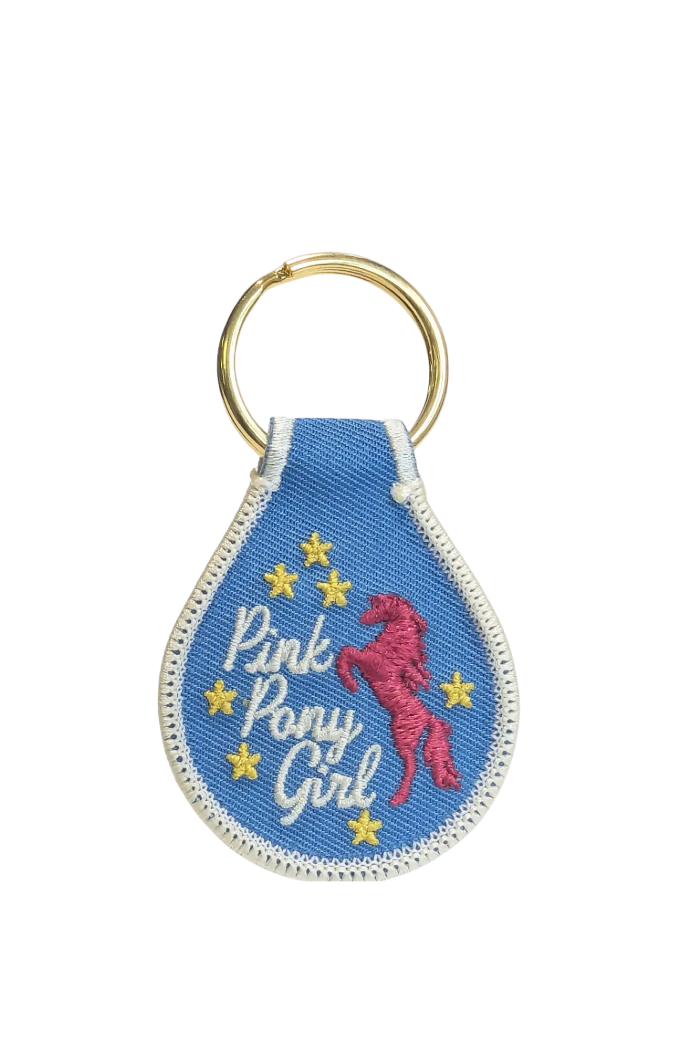 Pink Pony Girl Key Tag