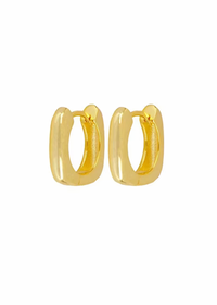 18k Gold Twinkle Flower Huggies