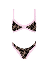 Barbara Pink Leopard Bikini Set
