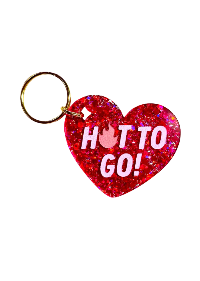 Hot To Go Heart Keychain