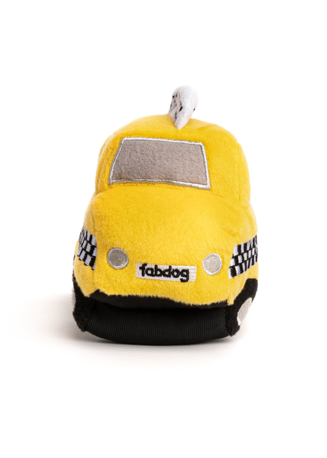 Yellow Taxi Dog Toy