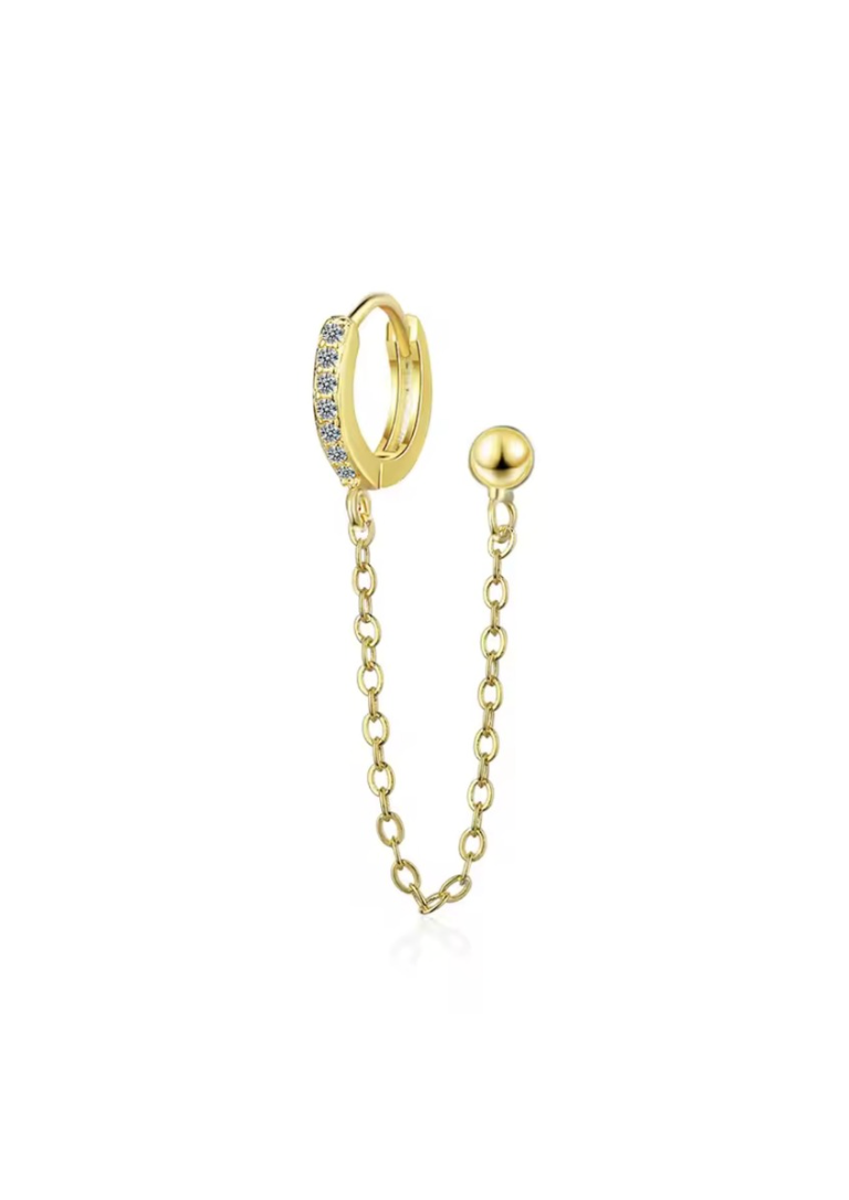 18k Gold Huggie and Stud