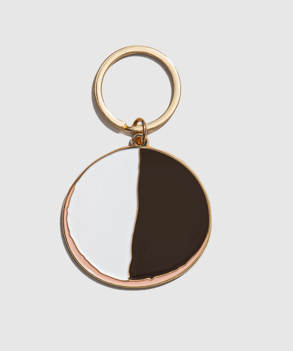 Black and White Cookie Keychain