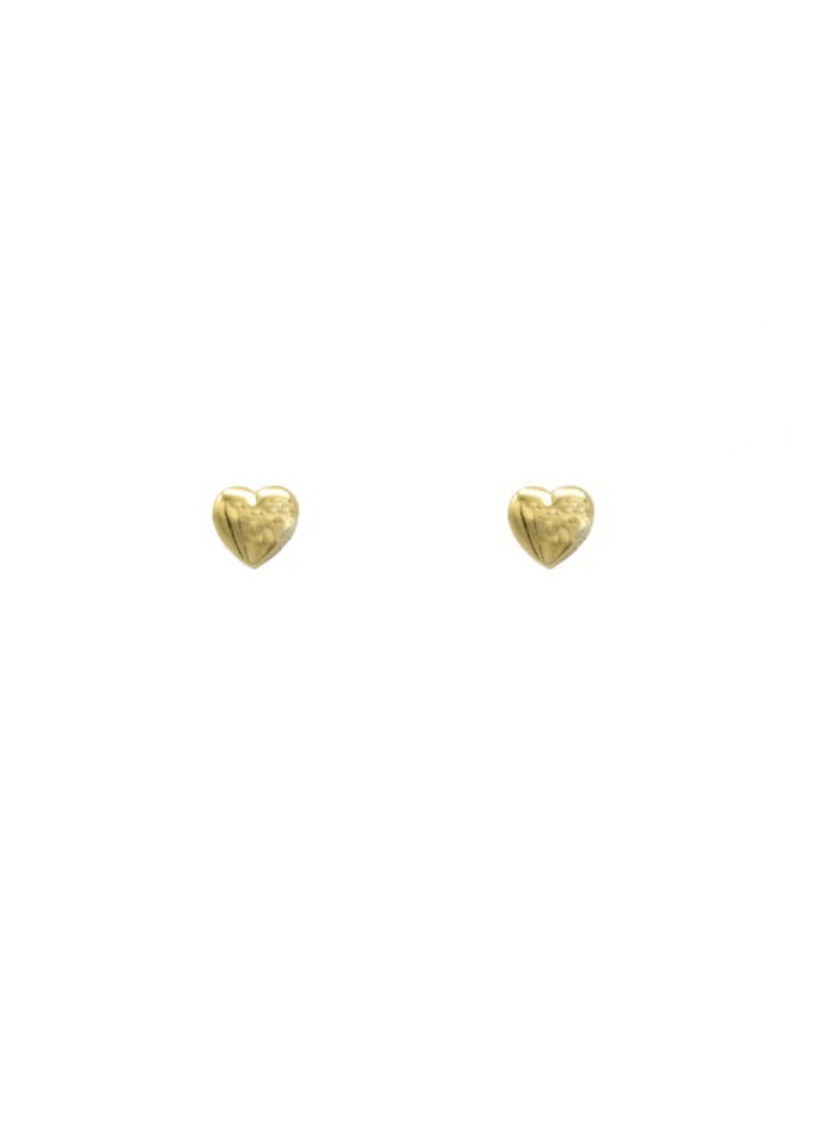 Gold Heart Studs