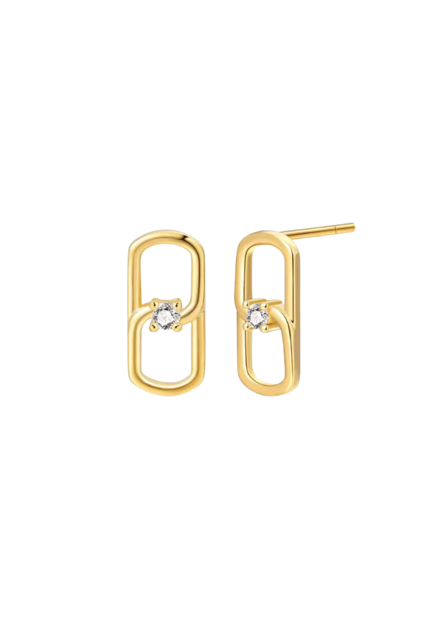 18k Gold Clip Studs