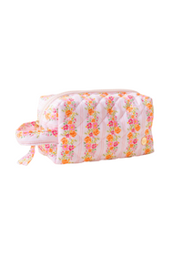 Pink Floral Makeup Pouch