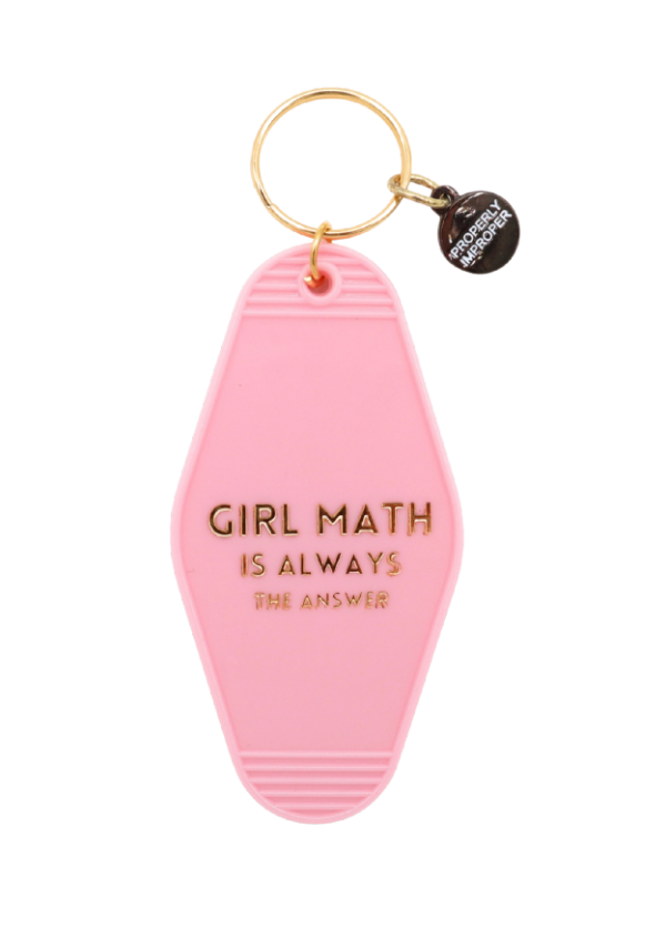 Girl Math Pink Keychain