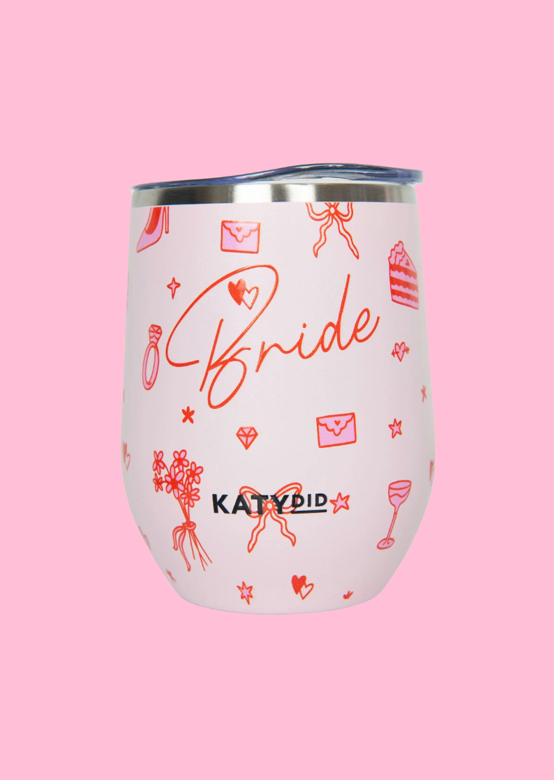 Bride Pink Doodles Tumbler