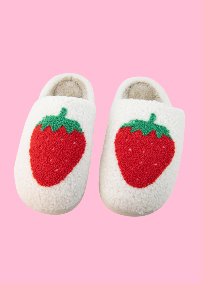 Large Strawberry Slippers