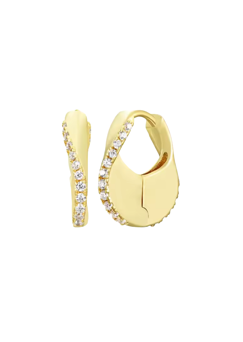 18k Gold Sculpture Earrings