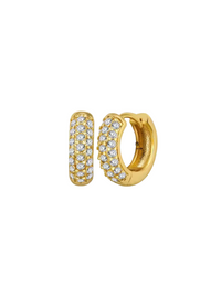 18k Gold Mini CZ Huggies
