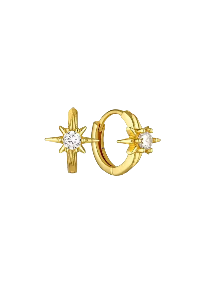 18k Gold Star Bright Huggies
