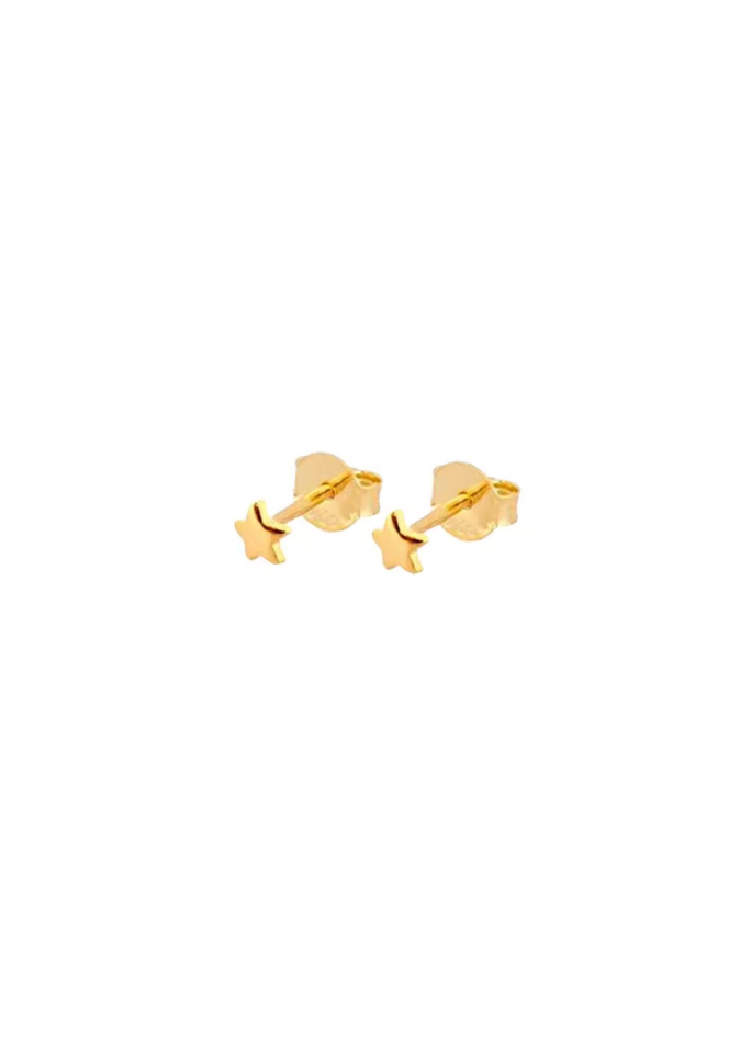 18k Gold Mini Star Studs