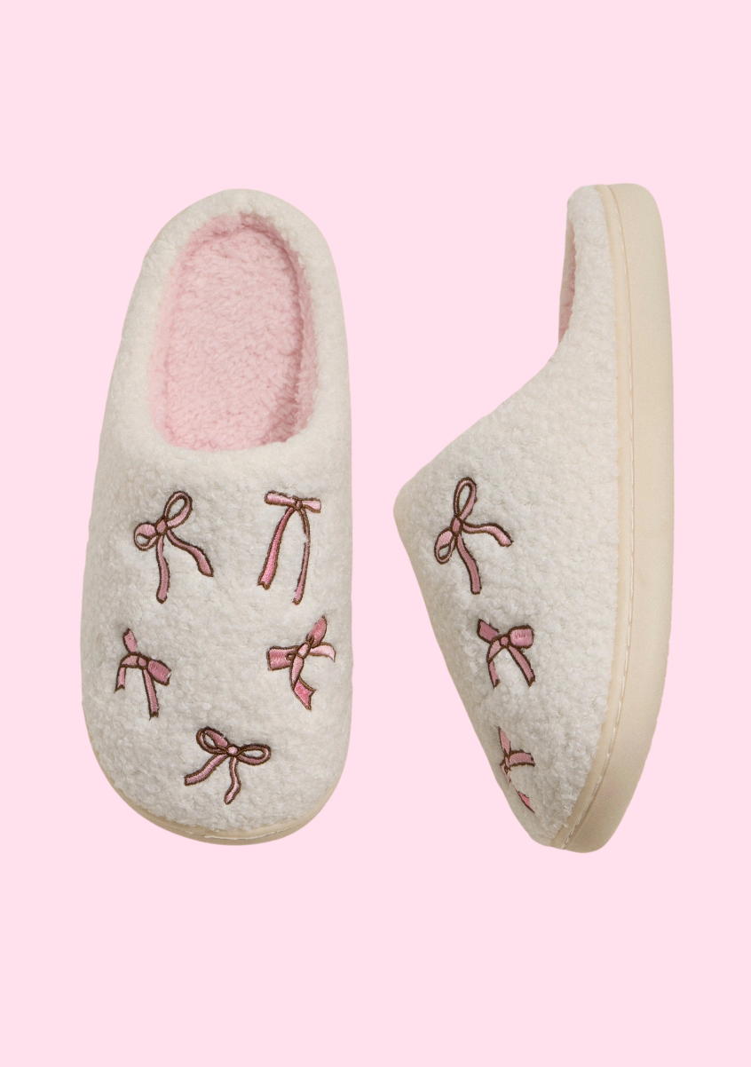 Pink Bows Slippers