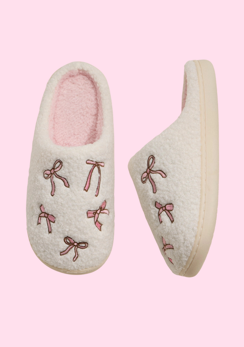 Pink Bows Slippers