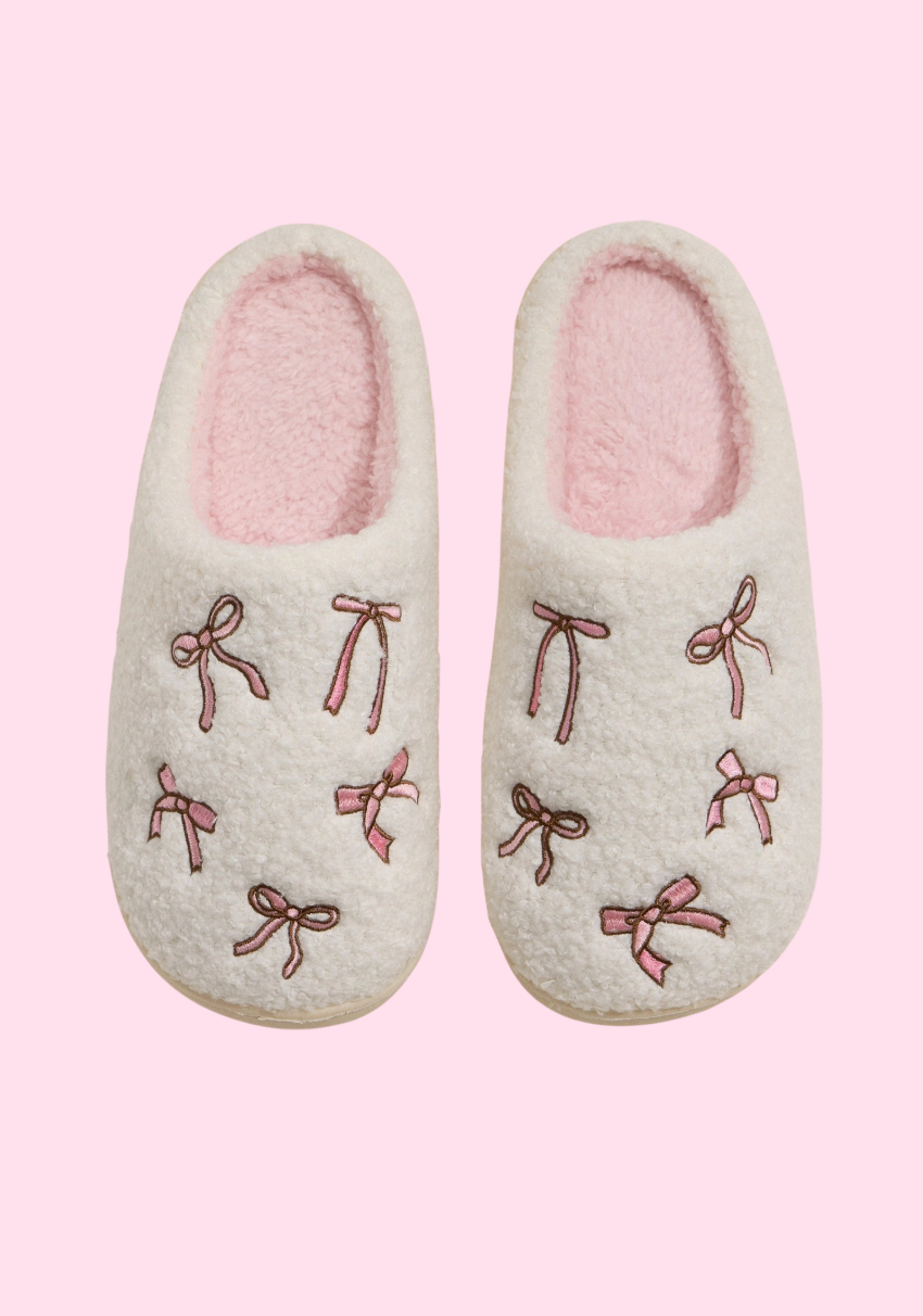 Pink Bows Slippers
