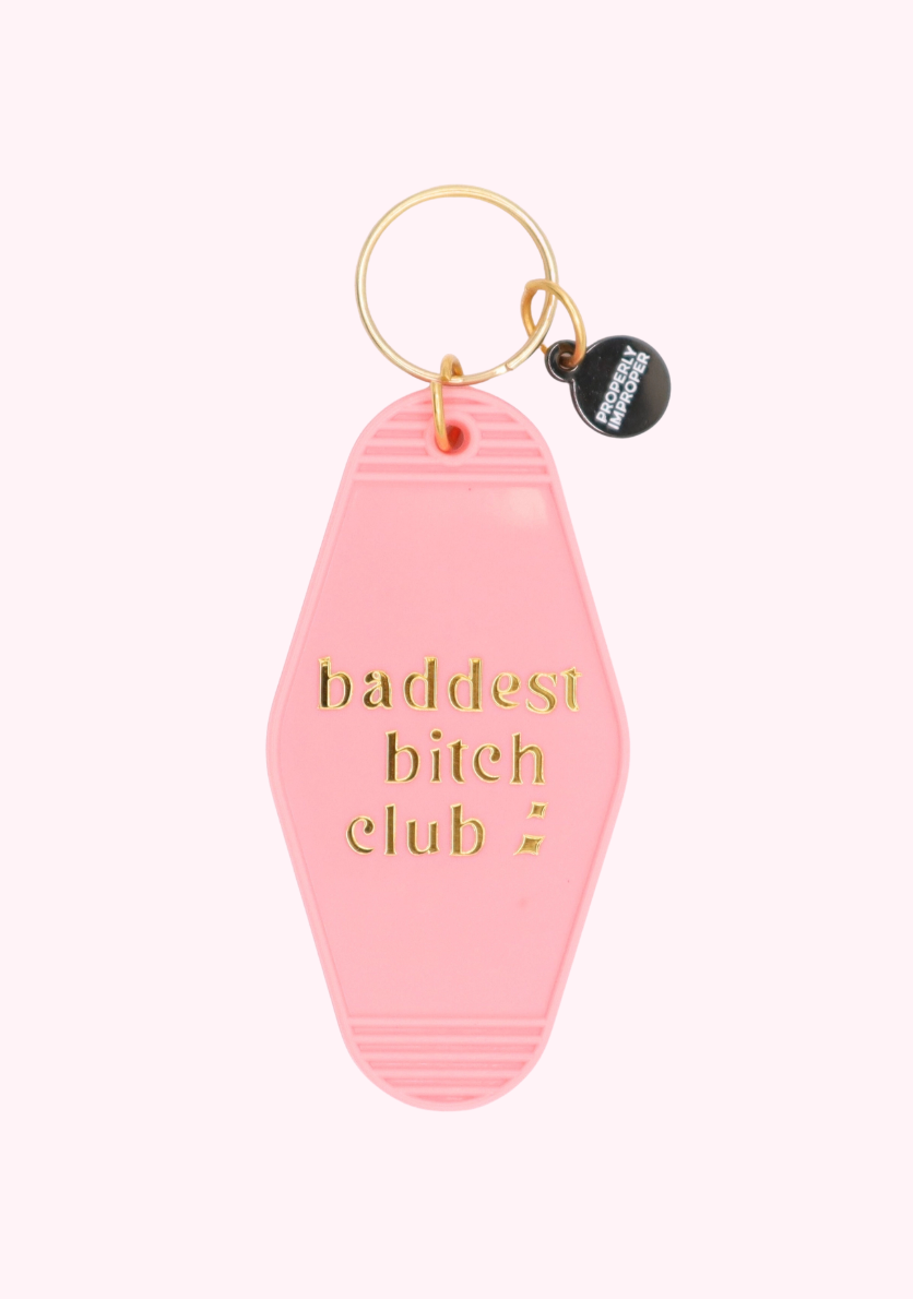 Baddest B Pink Keychain