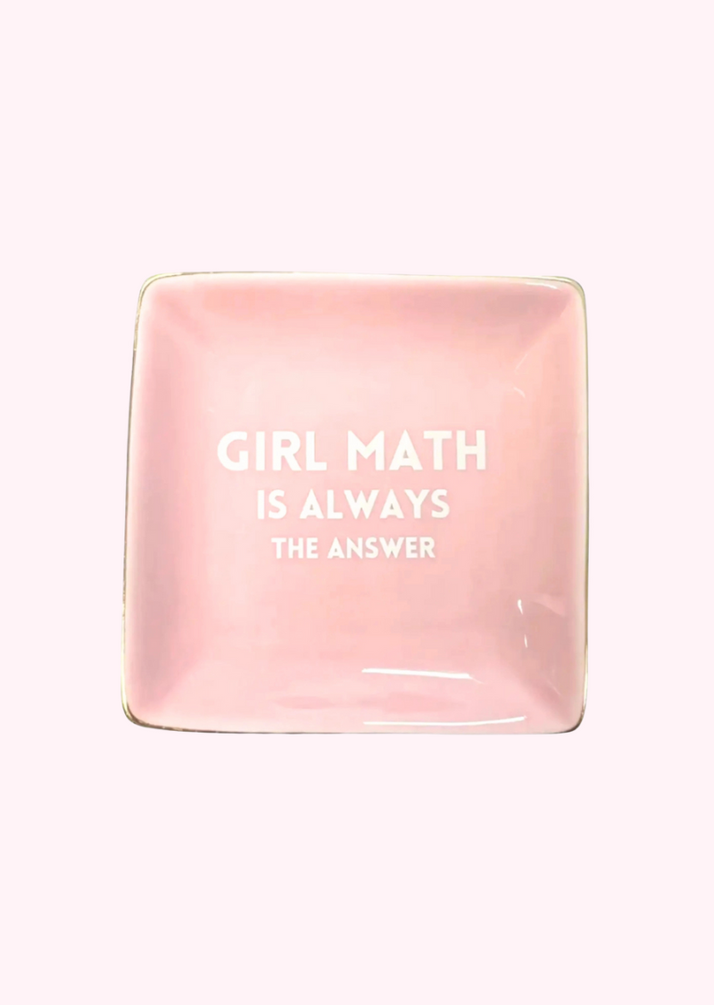 Girl Math Pink Ceramic Tray – Colorful Natalie