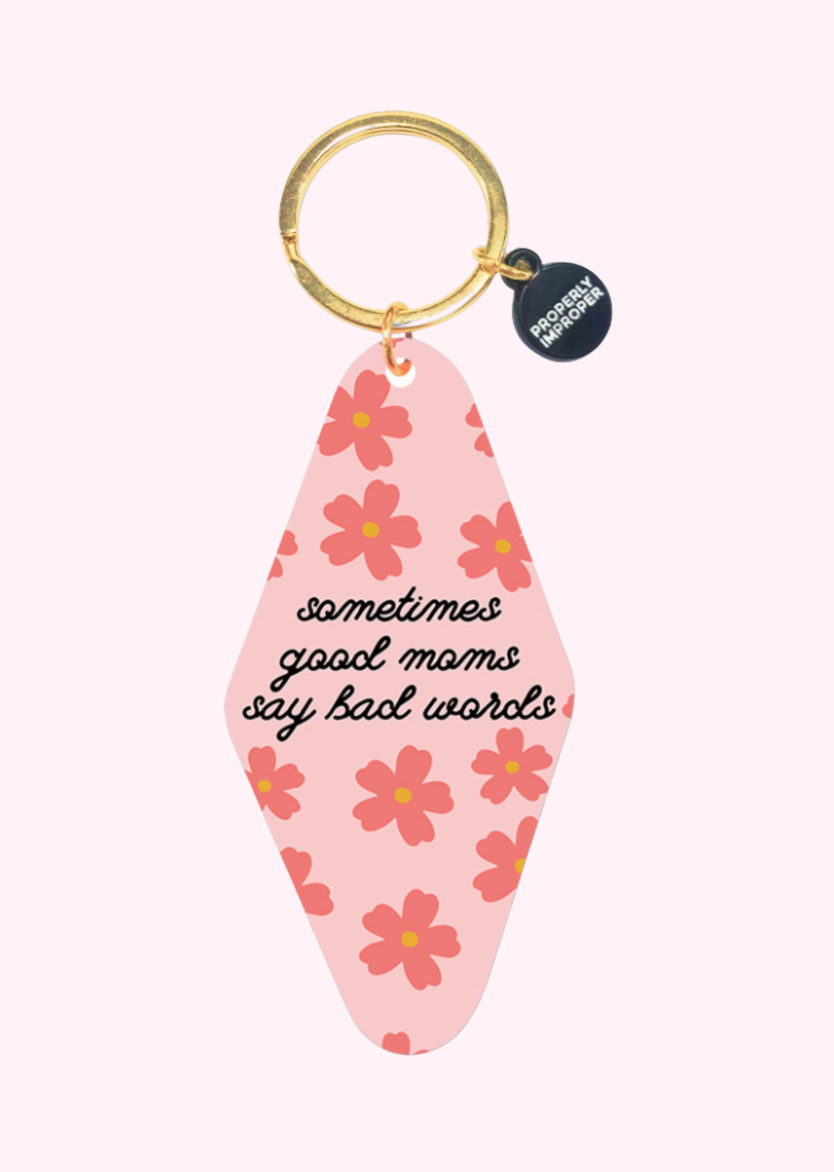 Good Moms Floral Keychain