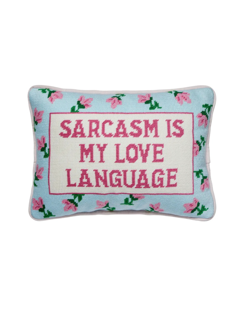 Sarcasm Floral Pillow