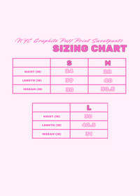 NYC Graphite Puff Print Sweatpants